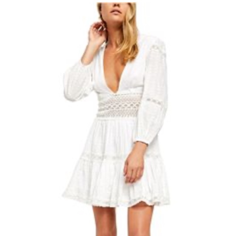 Free People White Mini Dress